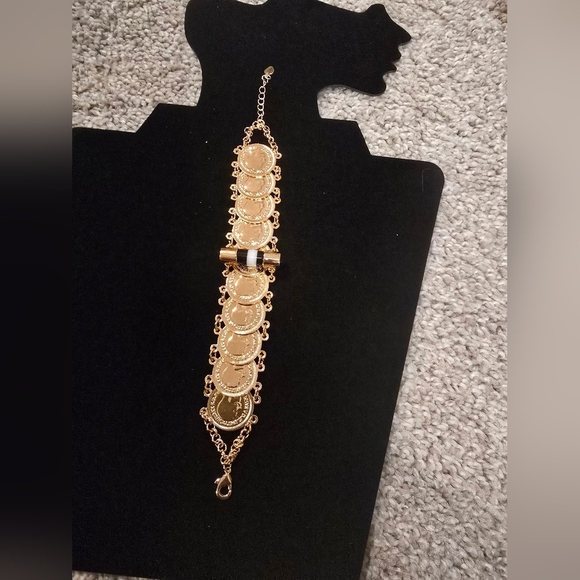 18kgp Dubai Jewelry Elegant Gold Coin Bracelet - Picture 2 of 8